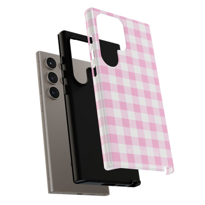 Gingham in Pink - Protective Phone Case for Samsung Galaxy