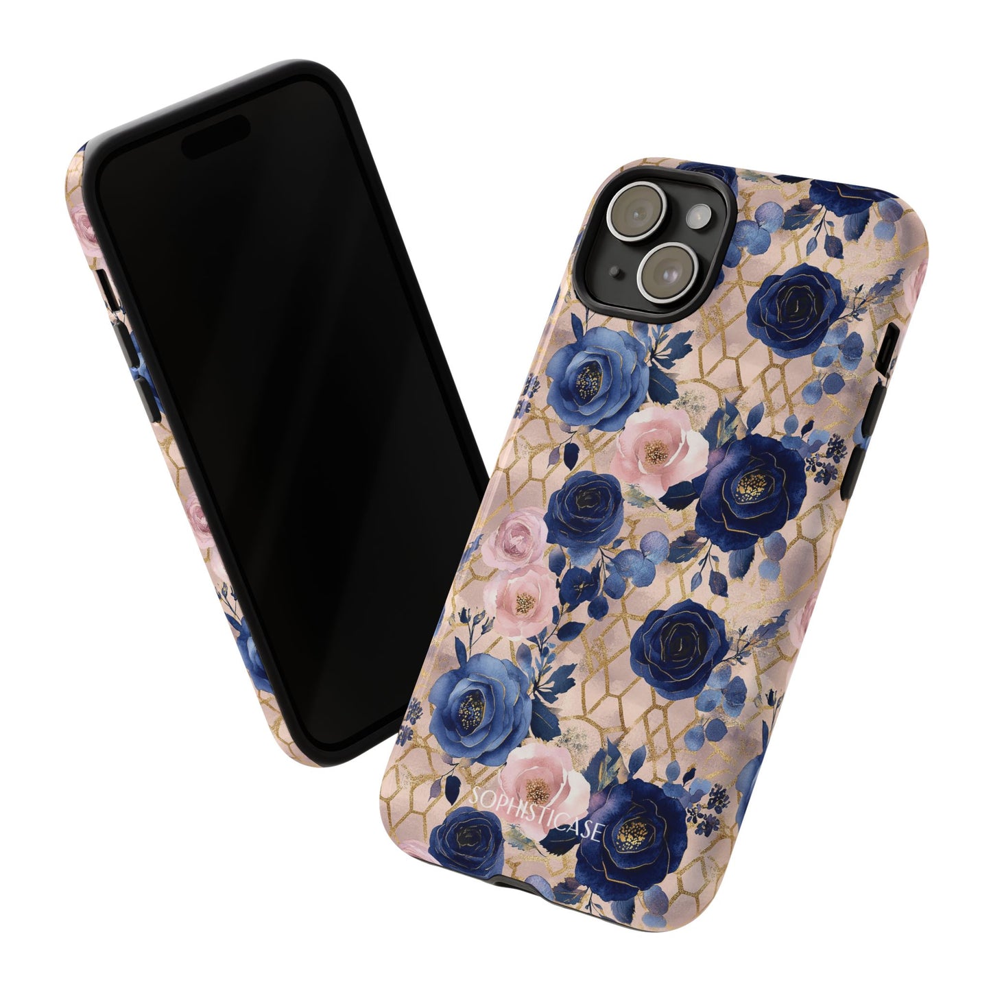 Royal Floral in Navy Blush - Tough Phone Case
