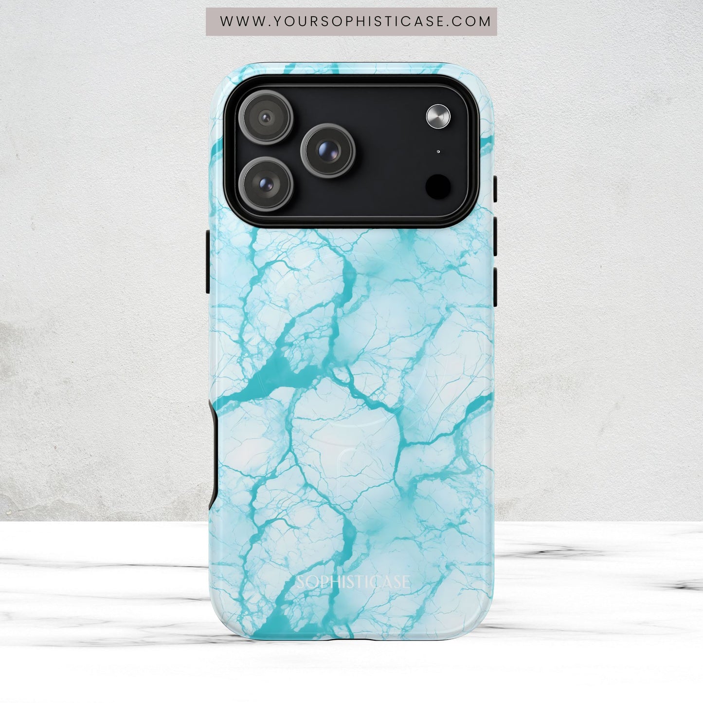 Marble Opulence in Aqua - Magsafe Case