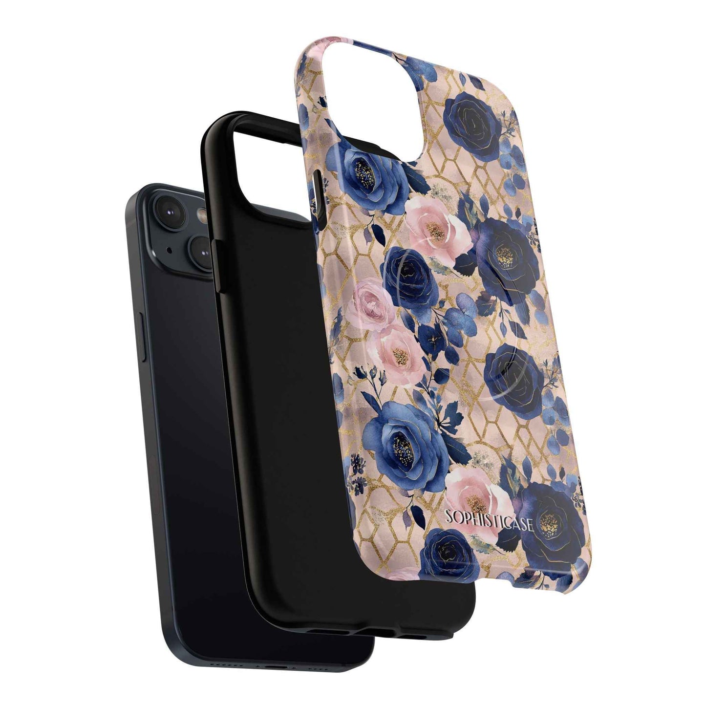 Royal Floral in Navy Blush - iPhone Magsafe Case
