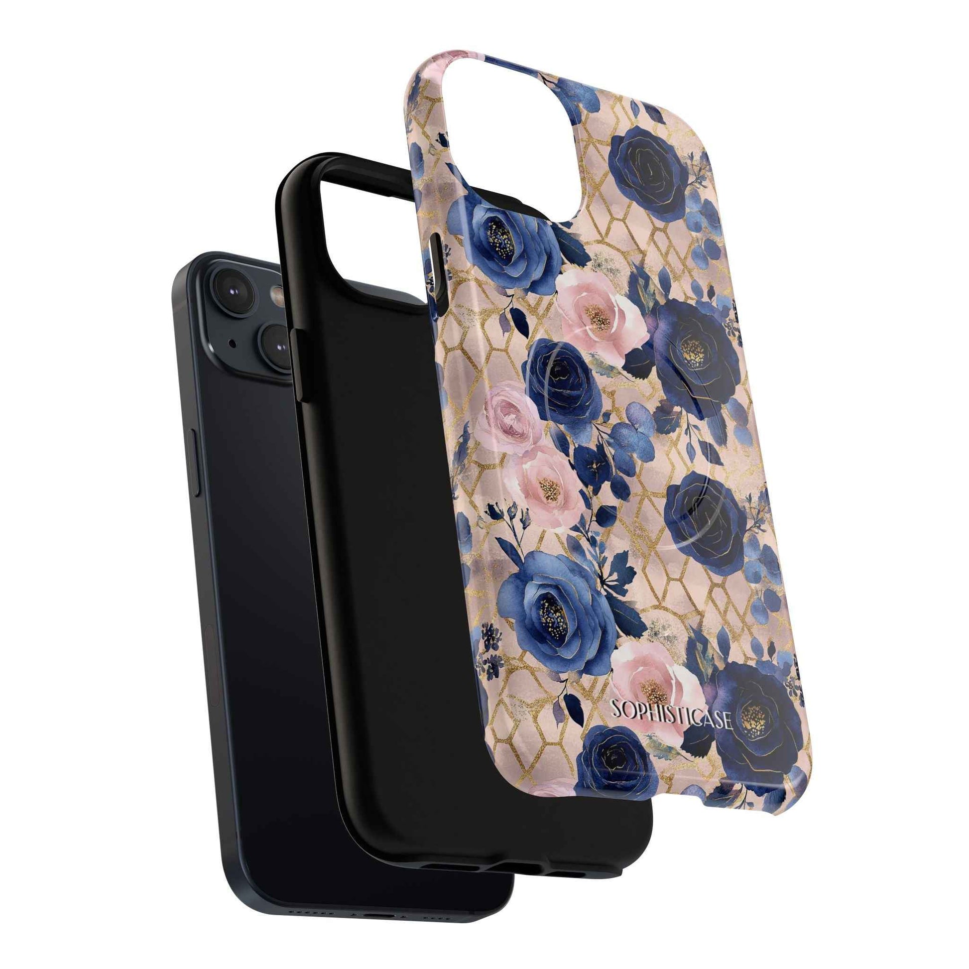 Royal Floral in Navy Blush - iPhone Magsafe Case