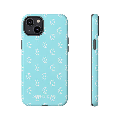 Moon Phase in Aqua - Tough Phone Case for iPhone