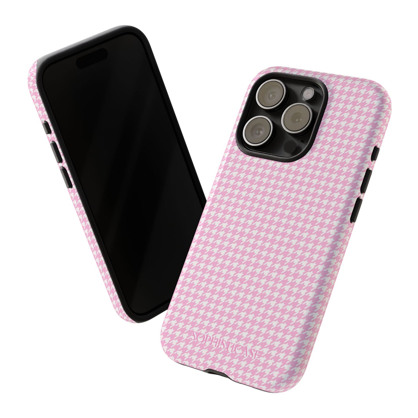 Tough Case - Houndstooth in Pink