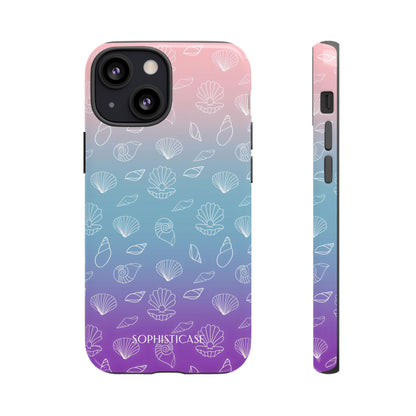 Seashell Society in Pink Blue & Purple Sunset - iPhone Case, Samsung Galaxy Case, Google Pixel Case