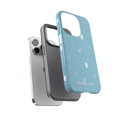 Cocktail Hour in Blue - iPhone Case