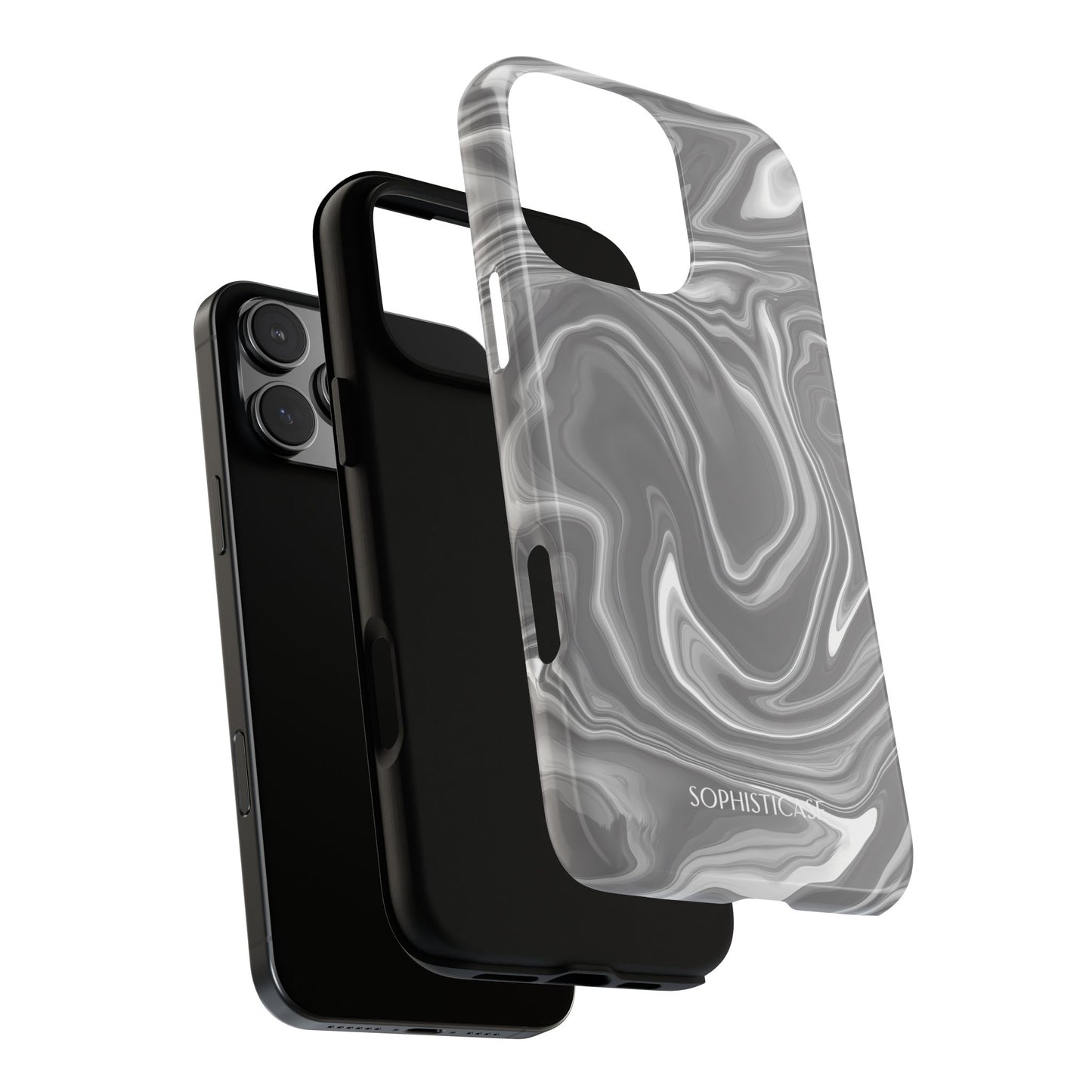 Liquid Dreams in Charcoal - Tough Phone Case