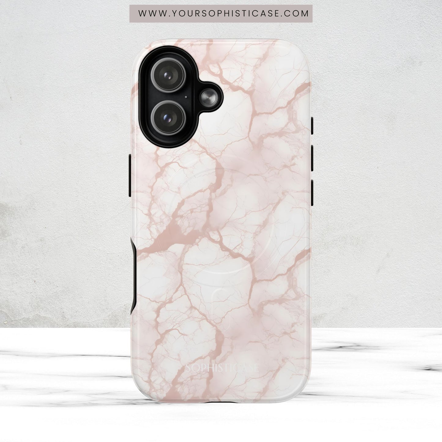 Marble Opulence in Neutral Beige - Magsafe Case