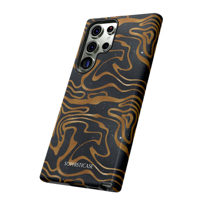 Cosmic Gold in Black - iPhone Case, Samsung Galaxy Case, Google Pixel Case