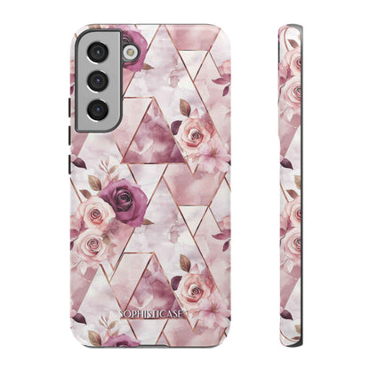 Royal Floral in Plum Chevron - Tough Phone Case