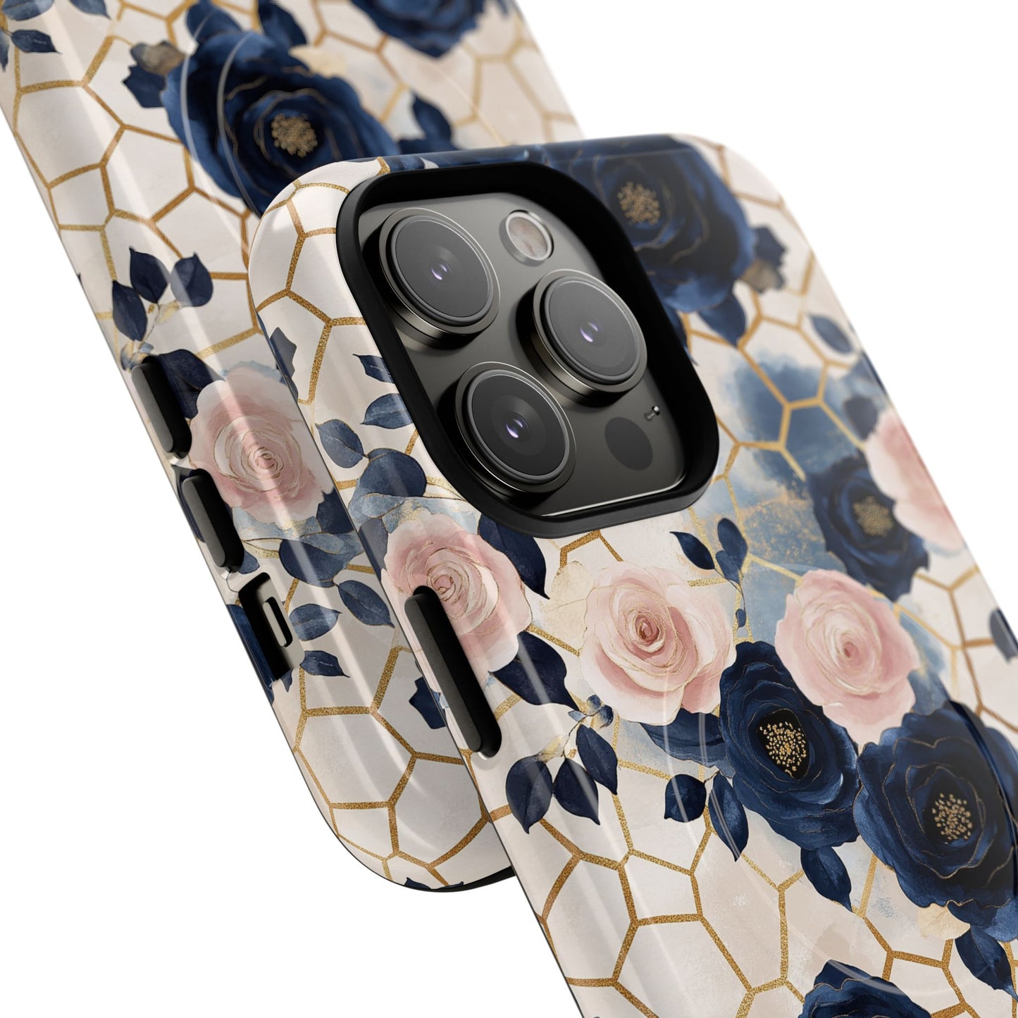 Royal Floral in Navy Hive - iPhone Magsafe Case