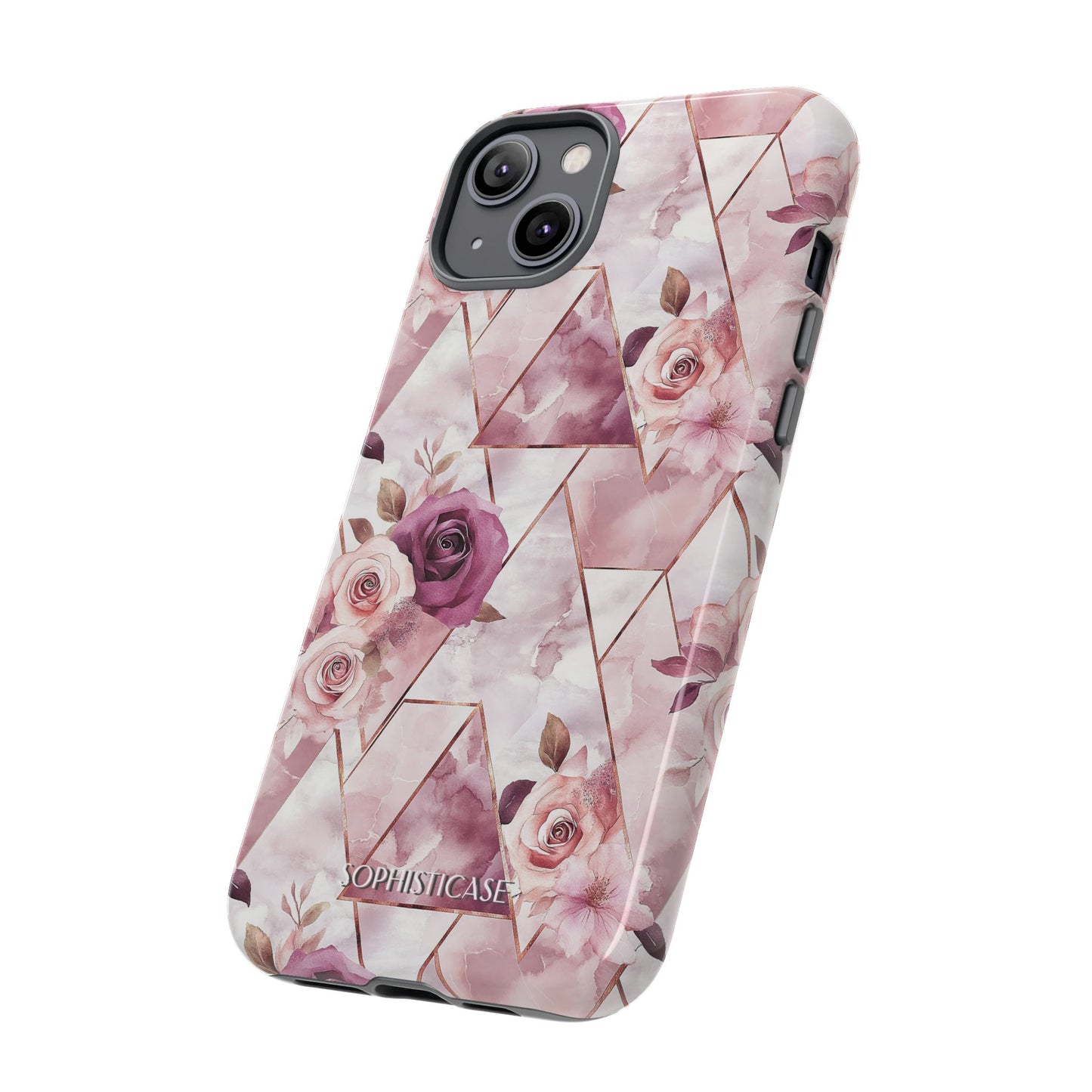 Royal Floral in Plum Chevron - Tough Phone Case