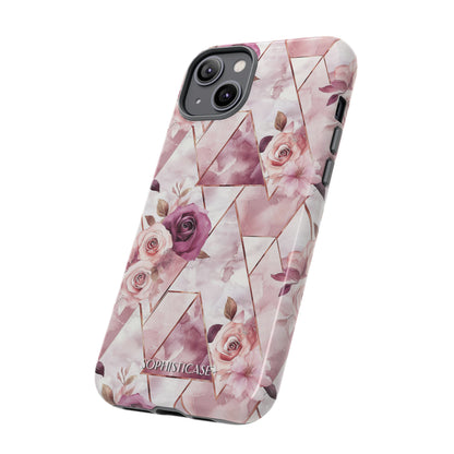 Royal Floral in Plum Chevron - Tough Phone Case