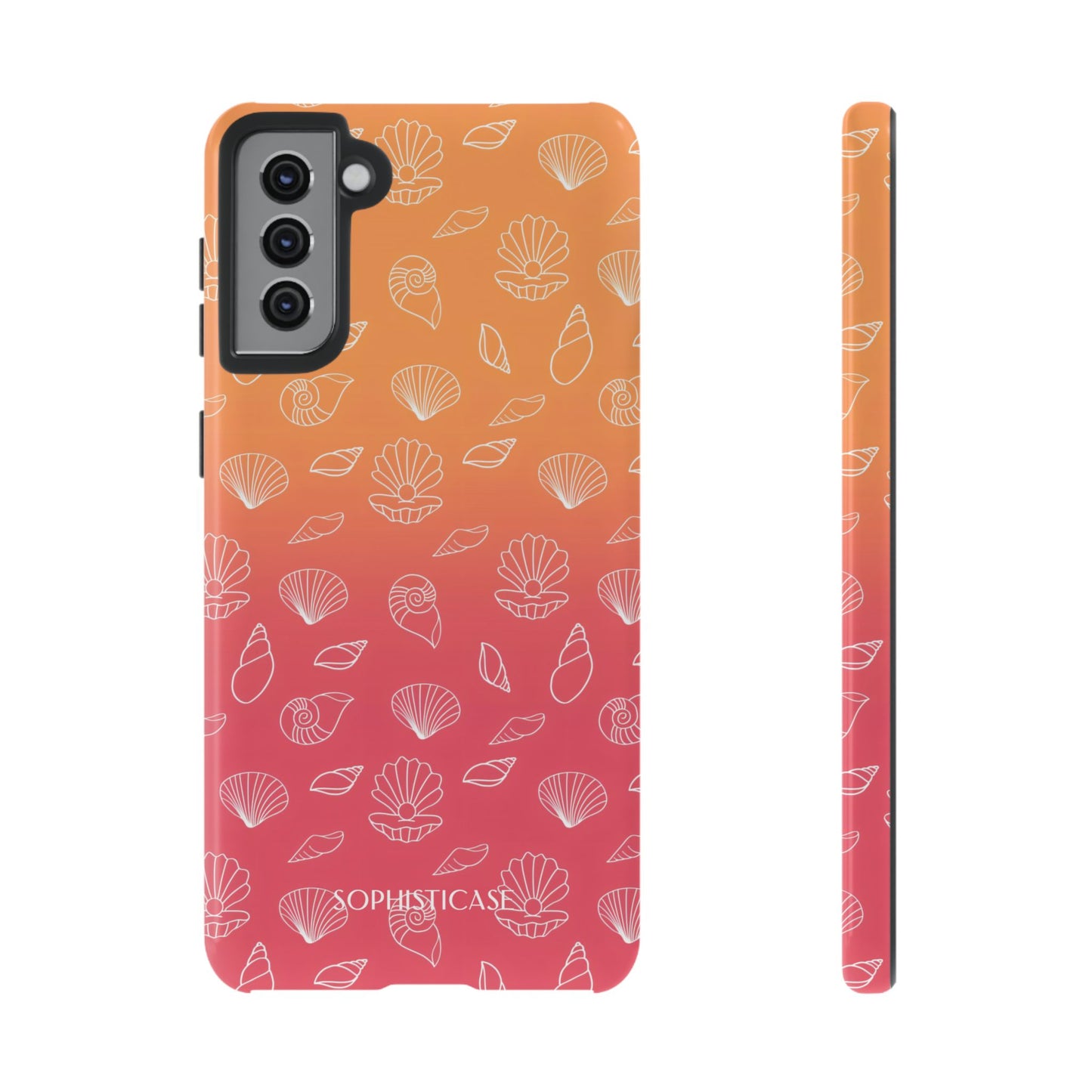 Seashell Society in Sunset Orange - iPhone Case, Samsung Galaxy Case, Google Pixel Case