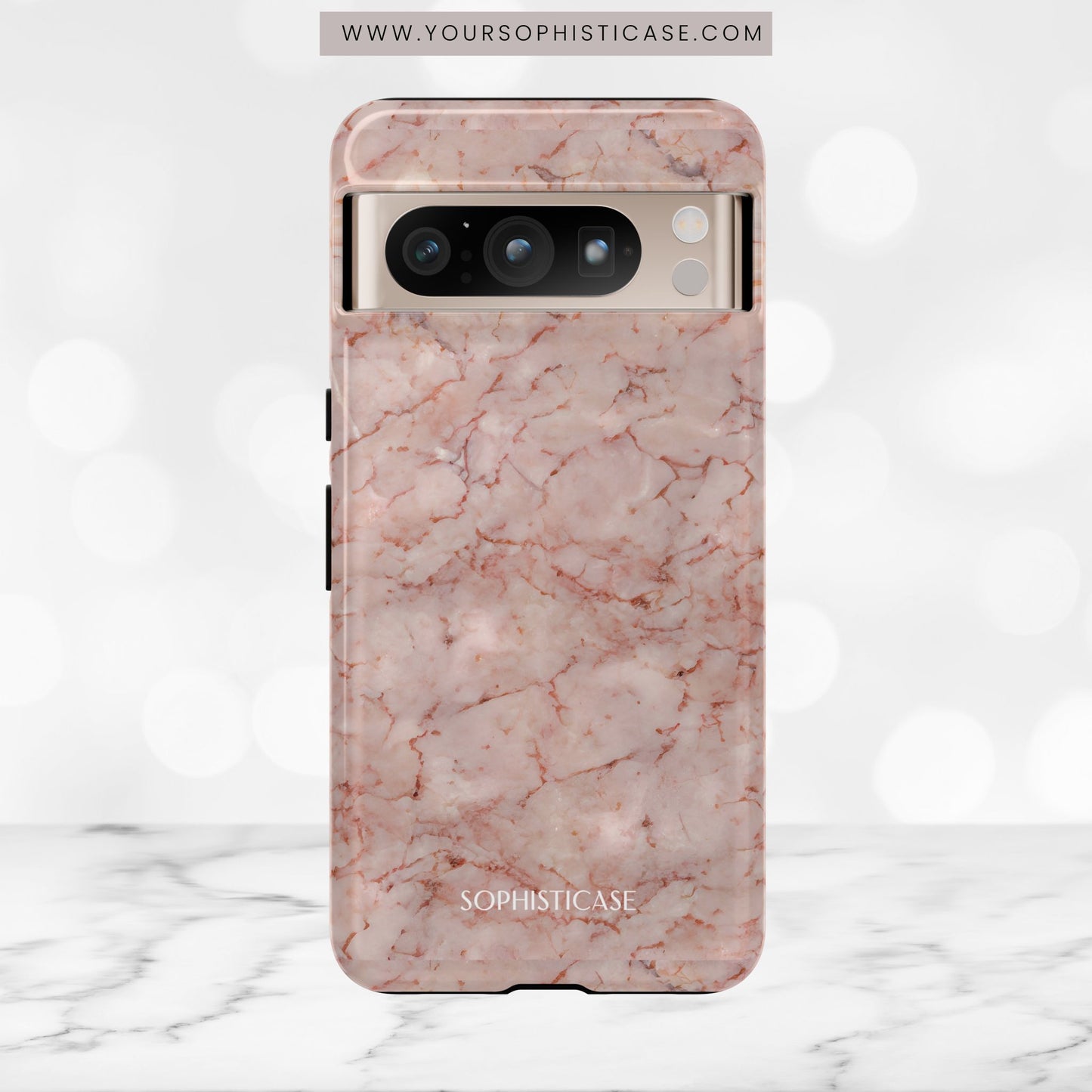 Marble Opulence in Pink - iPhone Case, Samsung Galaxy Case, Google Pixel Case