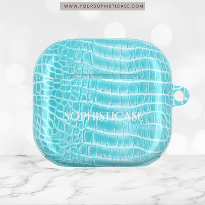 AirPod Cases - Luxe Leather in Aqua
