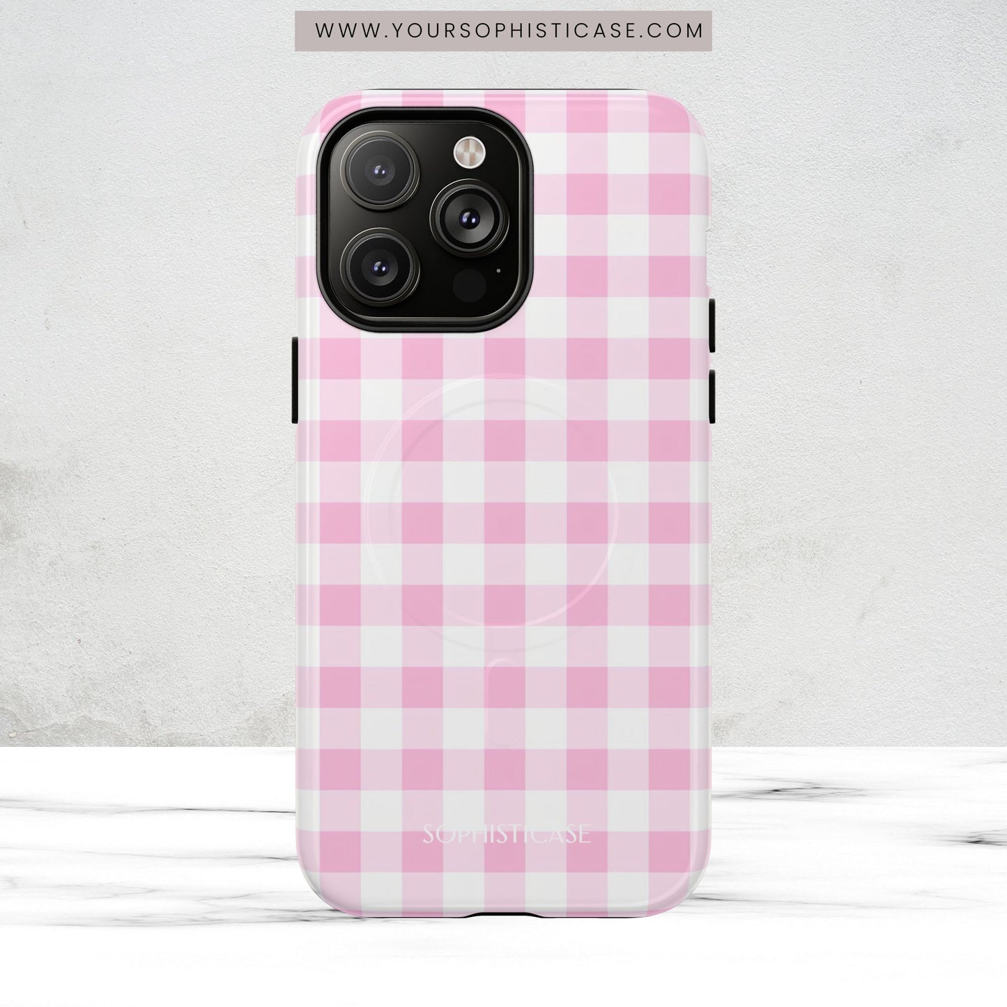 Gingham in Pink - Magsafe Case