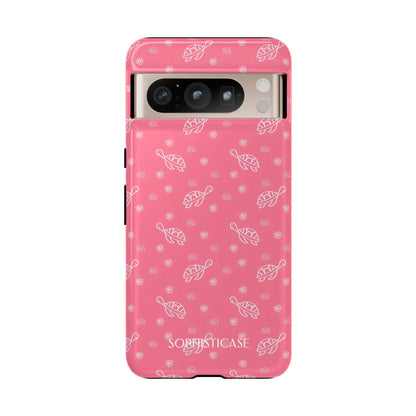 Turtle Island in Pink- Protective Phone Case for Google Pixel