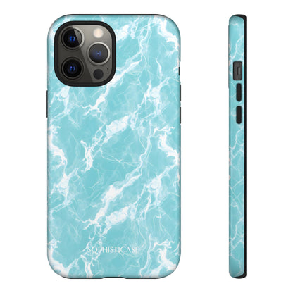 Marble Crush in Aqua - iPhone Case