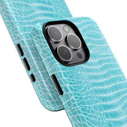 Luxe Leather in Aqua - Magsafe Case