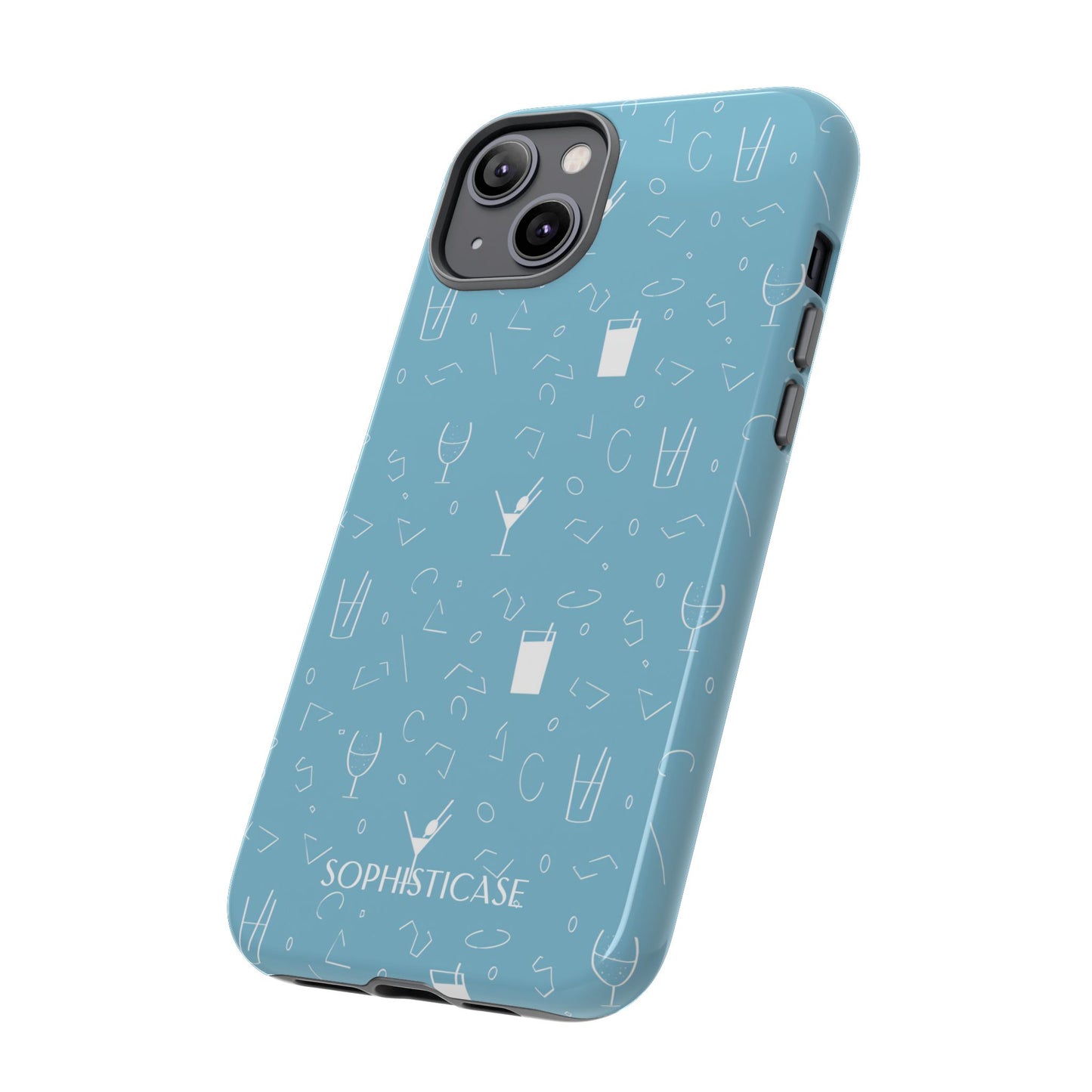 Cocktail Hour in Blue - Tough Phone Case for iPhone