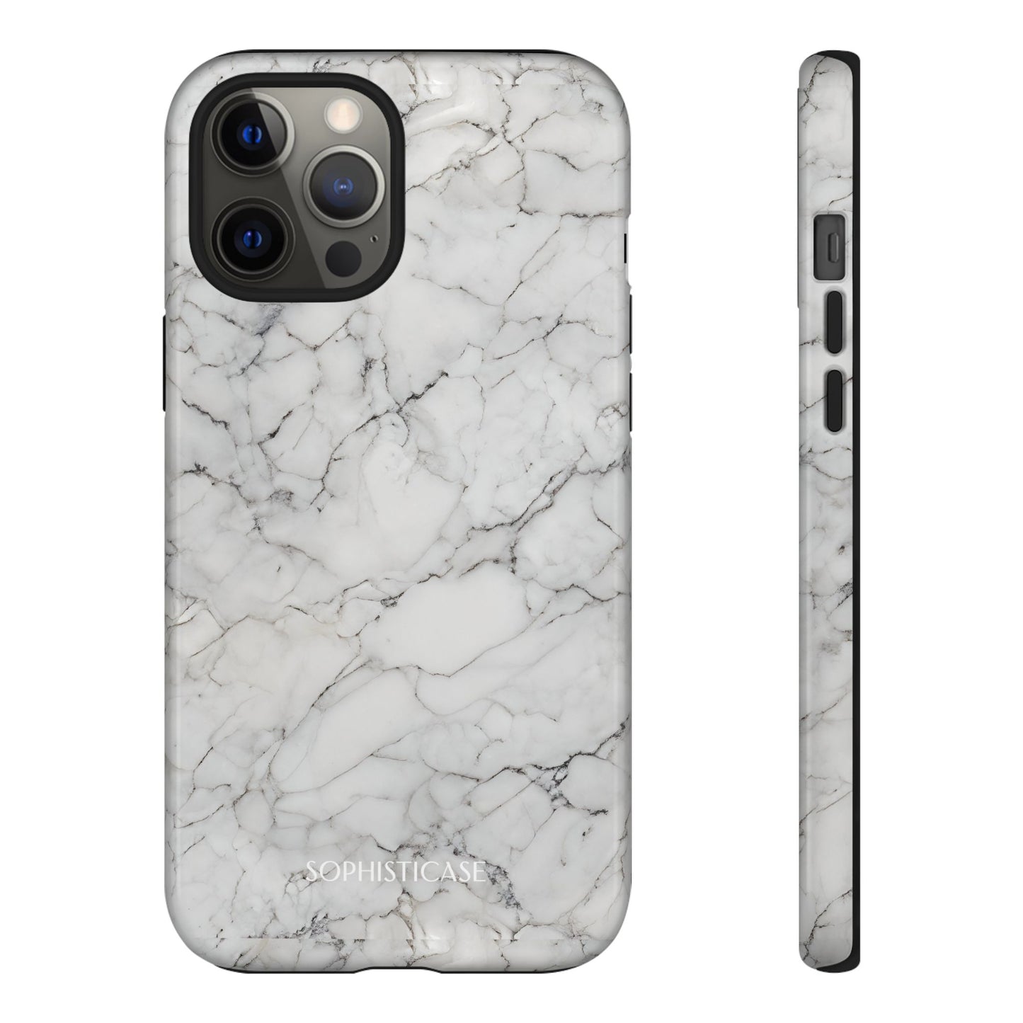 Marble Opulence in White - iPhone Case, Samsung Galaxy Case, Google Pixel Case