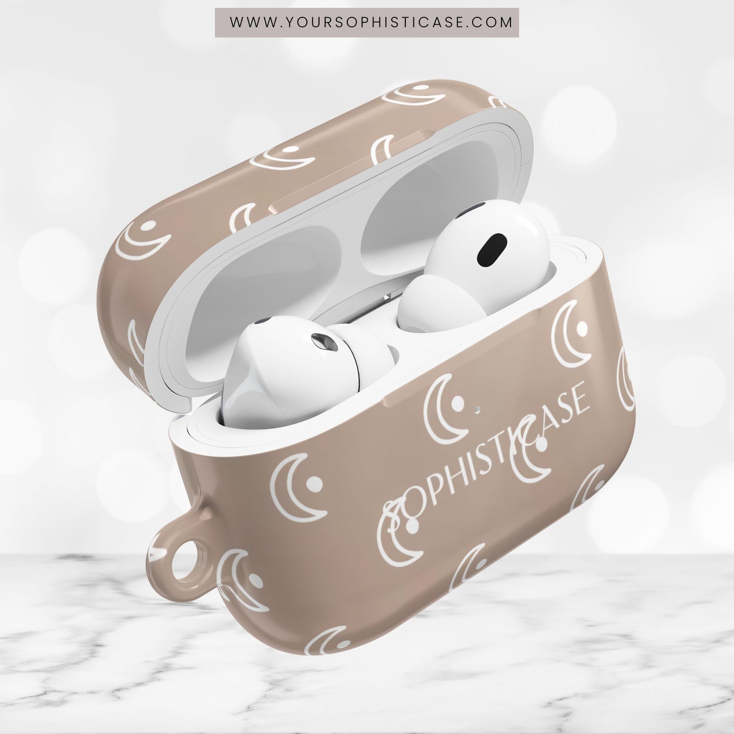 AirPod Cases - Moon Phase in Boho Brown