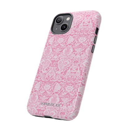 Luxe Lace in Pink - iPhone Case