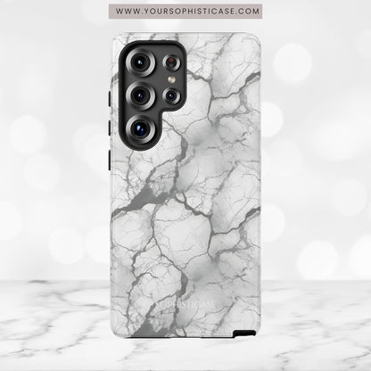 Marble Opulence in Charcoal Grey - Tough Phone Case