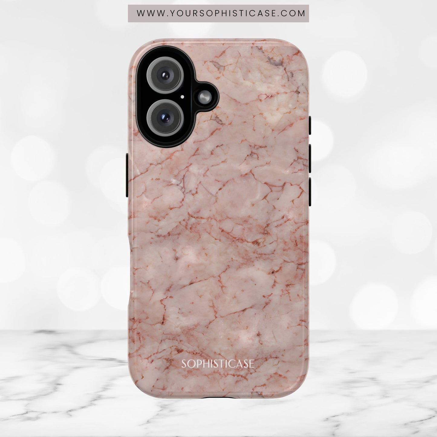 Marble Opulence in Pink - iPhone Case, Samsung Galaxy Case, Google Pixel Case