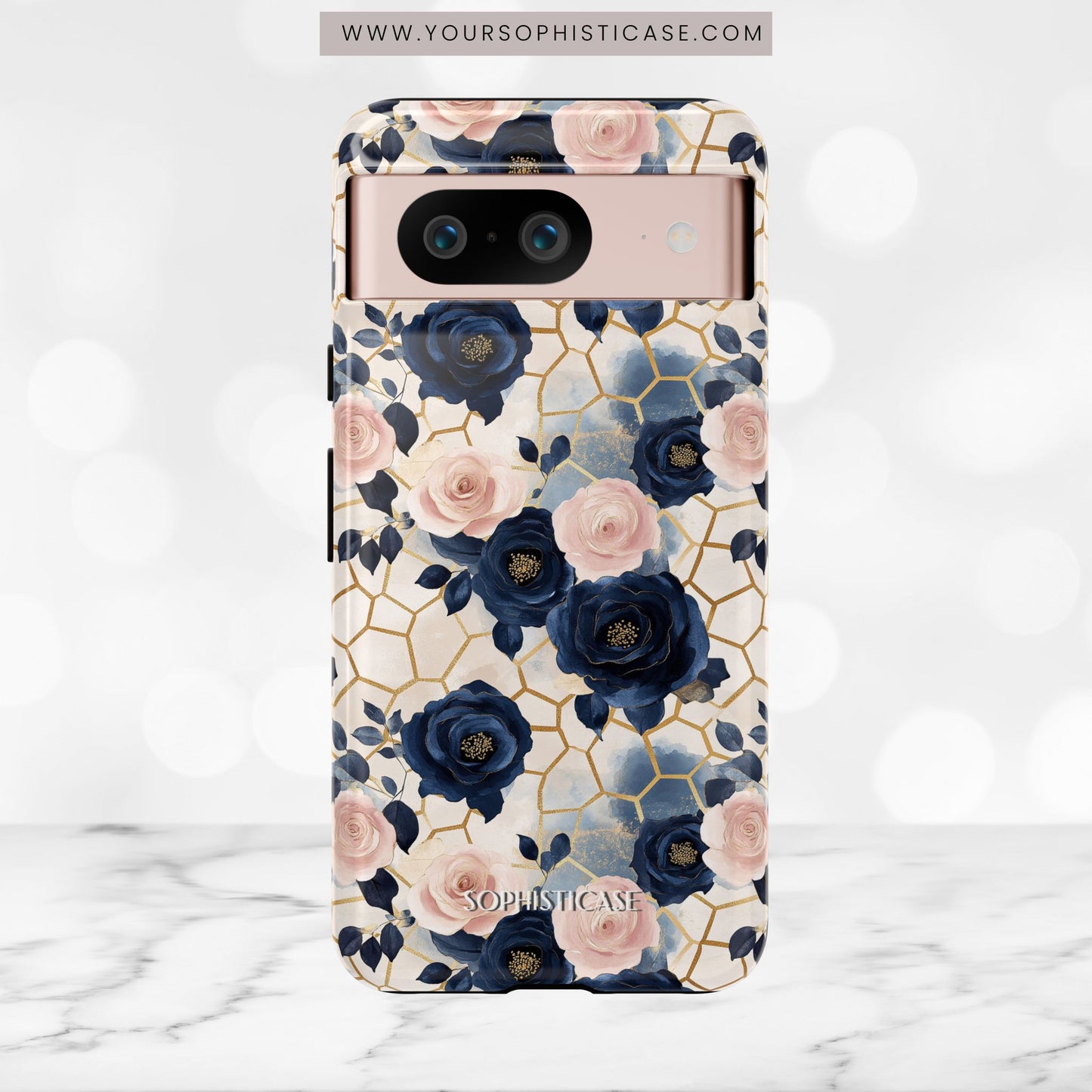 Royal Floral in Navy Hive - Tough Phone Case