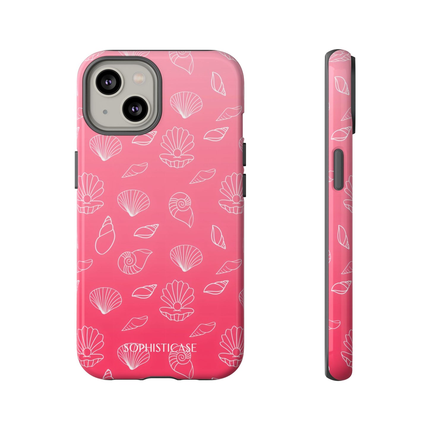 Seashell Society in Sunset Pink - iPhone Case, Samsung Galaxy Case, Google Pixel Case