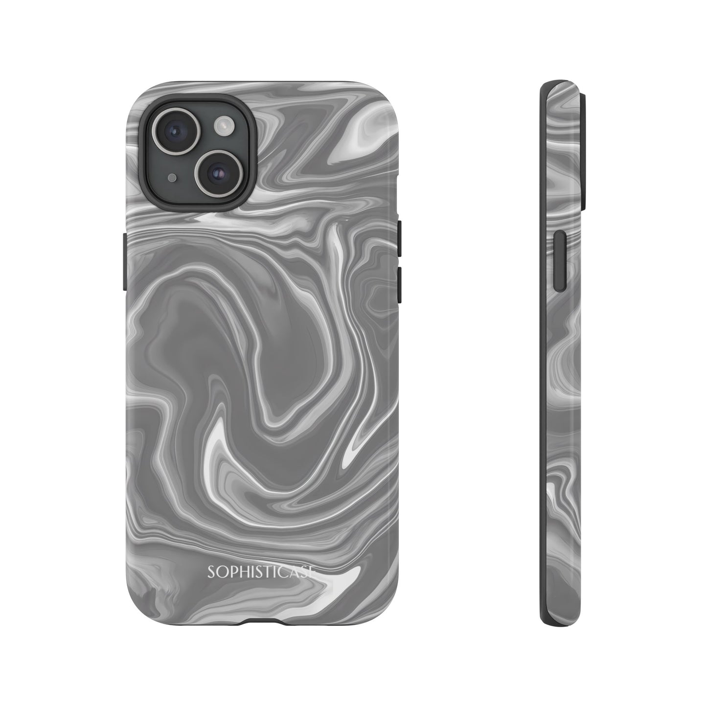 Liquid Dreams in Charcoal - iPhone Case