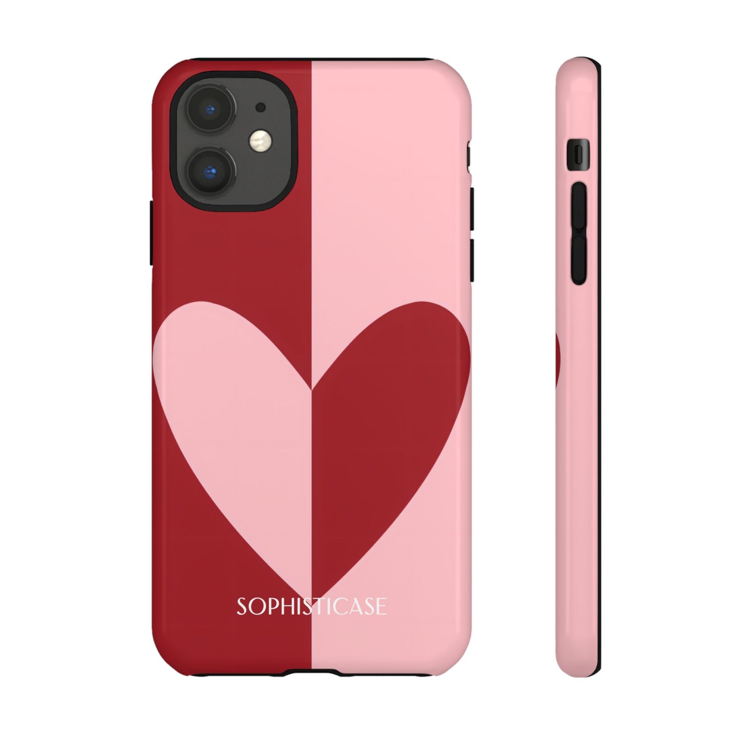 Be Mine in Red and Pink - Protective Phone Case for iPhone