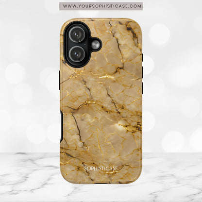 Marble Opulence in Gold - iPhone Case, Samsung Galaxy Case, Google Pixel Case