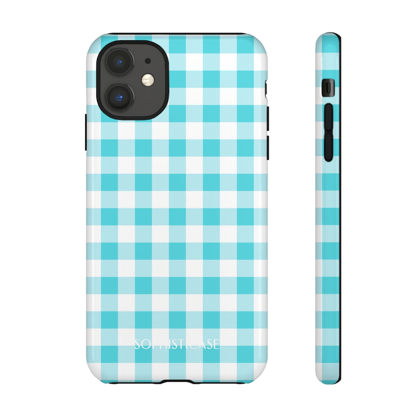 Tough Case - Gingham in Aqua