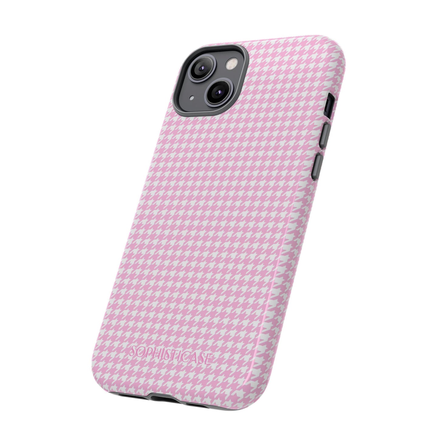 Houndstooth in Pink - iPhone Case, Samsung Galaxy Case, Google Pixel Case