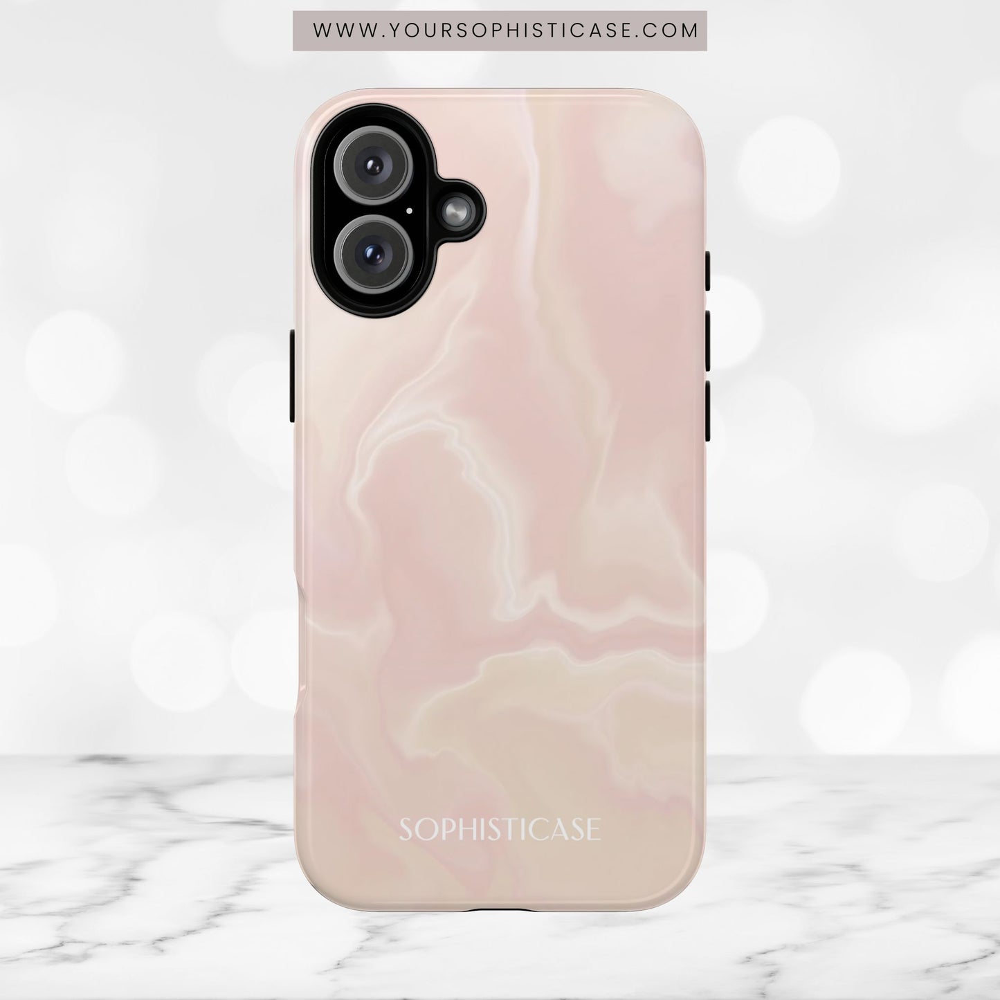 Liquid Magic in Beige Haze - iPhone Case