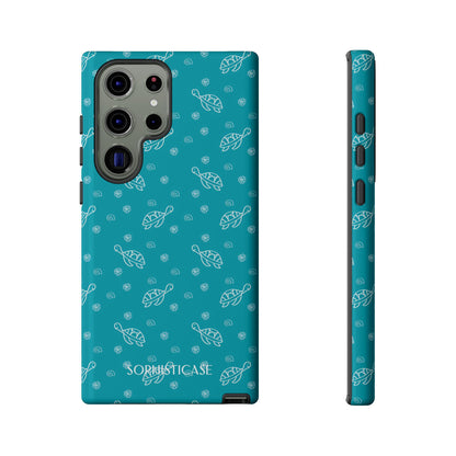 Turtle Island in Aqua - Tough Phone Case for Samsung Galaxy