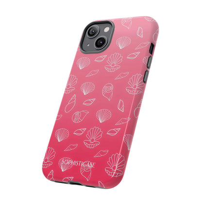 Seashell Society in Sunset Pink - iPhone Case, Samsung Galaxy Case, Google Pixel Case