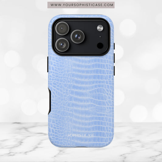 Luxe Leather in Blue - iPhone Case
