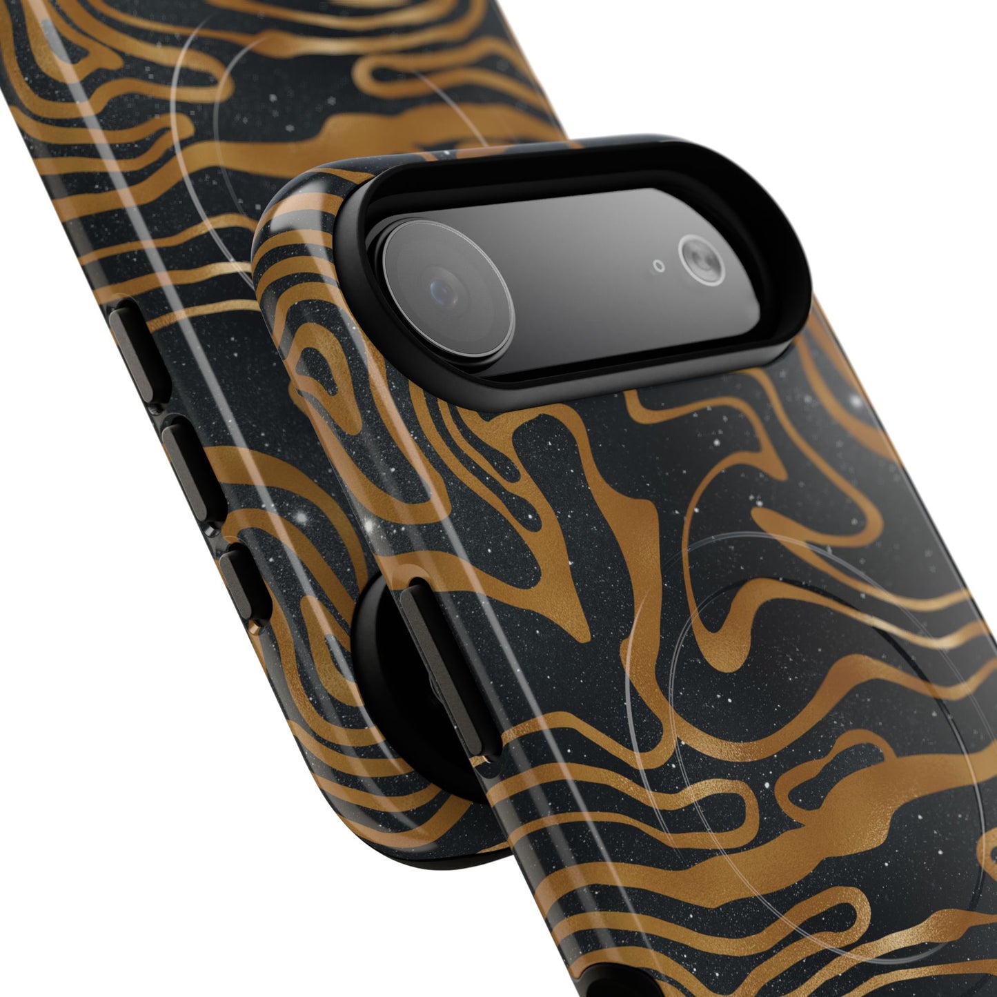 Cosmic Gold in Black - iPhone Magsafe Case