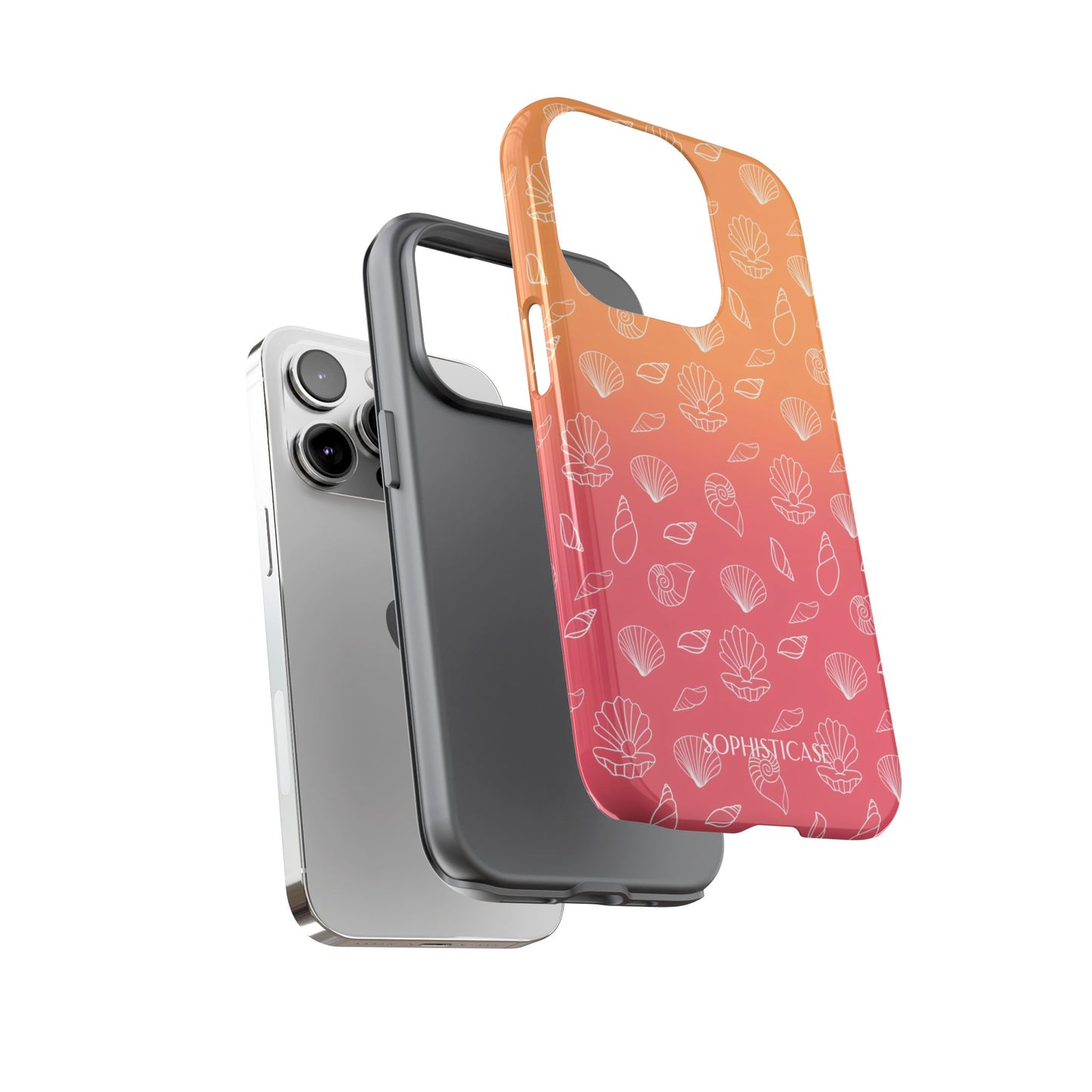 Seashell Society in Sunset Orange - iPhone Case