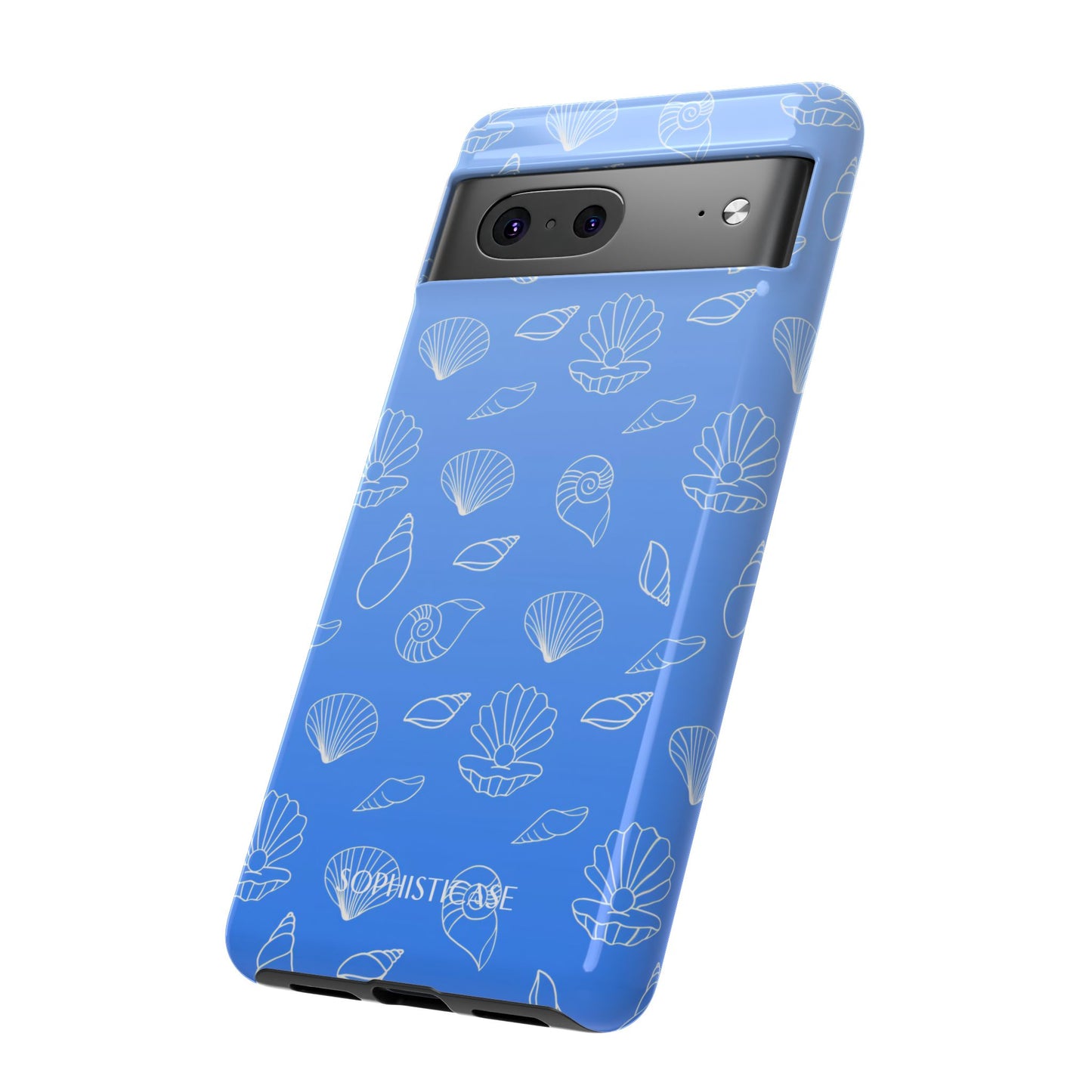Seashell Society in Ocean Blue - iPhone Case, Samsung Galaxy Case, Google Pixel Case