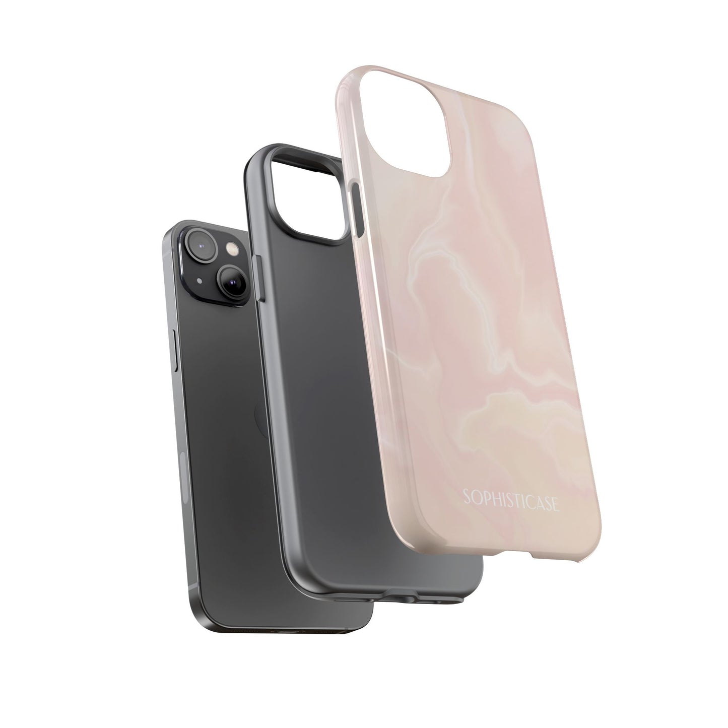 Liquid Magic in Beige Haze - iPhone Case