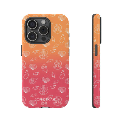 Seashell Society in Sunset Orange - iPhone Case, Samsung Galaxy Case, Google Pixel Case