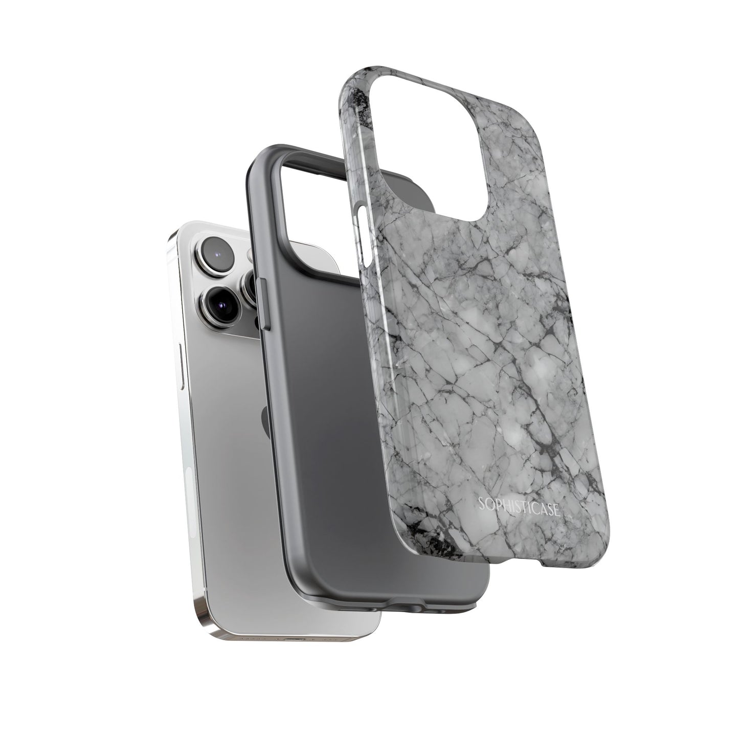 Marble Opulence in Grey - iPhone Case, Samsung Galaxy Case, Google Pixel Case