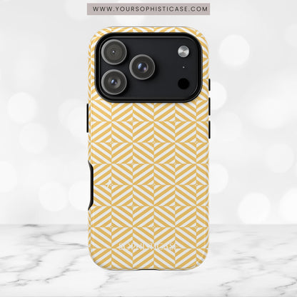 Illusions in Yellow - iPhone Case