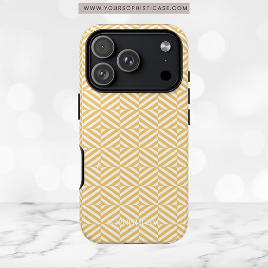 Illusions in Yellow - iPhone Case