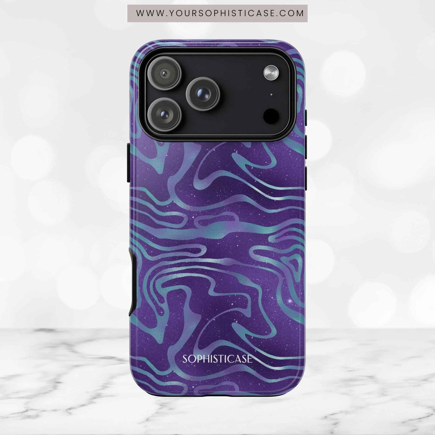 Cosmic Zebra in Blue & Purple - iPhone Case, Samsung Galaxy Case, Google Pixel Case