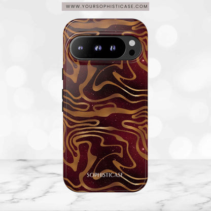 Cosmic Zebra in Red - iPhone Case, Samsung Galaxy Case, Google Pixel Case